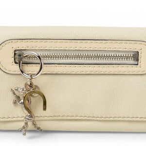 Chloé Chloe Kerala Horse Charm Long Wallet, Off-White, 7AP301